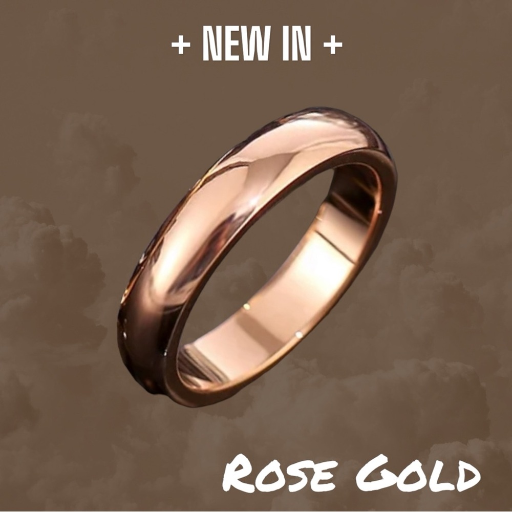 New Rose Gold Stainless Steel 316L Wedding Ring Jewelry - Size 6
